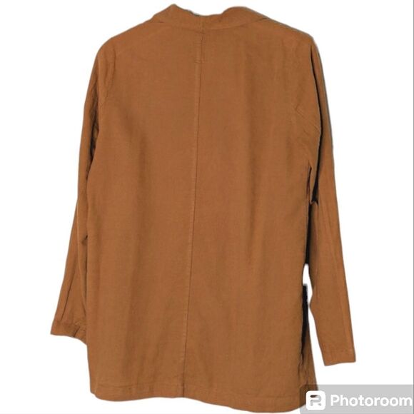 OLD NAVY Tan Linen Unlined One Button Blazer size M Tall - Picture 7 of 10